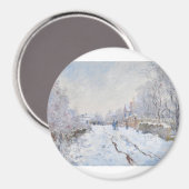 Snow at Argenteuil by Claude Monet マグネット (正面/裏面)
