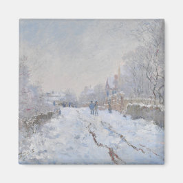 Snow at Argenteuil (by Claude Monet) マグネット