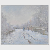 Snow at Argenteuil (by Claude Monet) ラッピングペーパー (フラット)