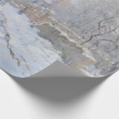 Snow at Argenteuil (by Claude Monet) ラッピングペーパー (角)