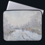 Snow at Argenteuil (by Claude Monet) ラップトップスリーブ<br><div class="desc">このデザインは、印象派のクロード・モネ絵画ー(1840フランスの-1926)の有名な油・オン・キャンバスのイメージを特集している。タイトルは「Snow at Argenteuil」(またはオリジナルフランスのでは「Rue sous la neige,  Argenteuil」)。1874年から1875年の冬に雪の毛布の下にあった間絵を描、彼の故郷アルゼンテウイルのモネ18作品の中で最大の作品である。</div>