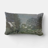 Snow at Argenteuil by Claude Monet ランバークッション (裏面)