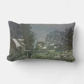Snow at Argenteuil by Claude Monet ランバークッション (正面)