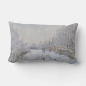 Snow at Argenteuil (by Claude Monet) ランバークッション (裏面)