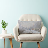 Snow at Argenteuil (by Claude Monet) ランバークッション (椅子)