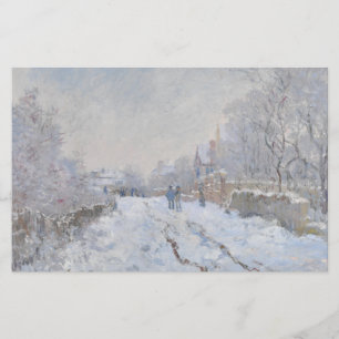 Snow at Argenteuil (by Claude Monet) 便箋