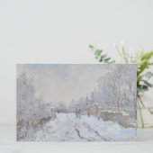 Snow at Argenteuil (by Claude Monet) 便箋 (スタンド正面)