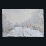 Snow at Argenteuil (by Claude Monet) 枕カバー<br><div class="desc">このデザインは、印象派のクロード・モネ絵画ー(1840フランスの-1926)の有名な油・オン・キャンバスのイメージを特集している。タイトルは「Snow at Argenteuil」(またはオリジナルフランスのでは「Rue sous la neige,  Argenteuil」)。1874年から1875年の冬に雪の毛布の下にあった間絵を描、彼の故郷アルゼンテウイルのモネ18作品の中で最大の作品である。</div>