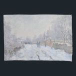 Snow at Argenteuil (by Claude Monet) 枕カバー<br><div class="desc">このデザインは、印象派のクロード・モネ絵画ー(1840フランスの-1926)の有名な油・オン・キャンバスのイメージを特集している。タイトルは「Snow at Argenteuil」(またはオリジナルフランスのでは「Rue sous la neige, Argenteuil」)。1874年から1875年の冬に雪の毛布の下にあった間絵を描、彼の故郷アルゼンテウイルのモネ18作品の中で最大の作品である。</div>