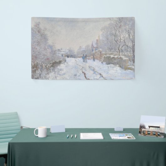Snow at Argenteuil (by Claude Monet) 横断幕 (トレードショー)
