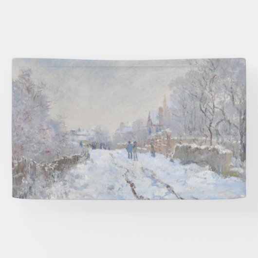 Snow at Argenteuil (by Claude Monet) 横断幕 (横)