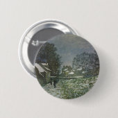 Snow at Argenteuil by Claude Monet 缶バッジ (正面&裏面)