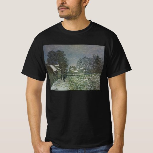 Snow at Argenteuil by Claude Monet Tシャツ (正面)