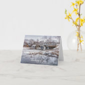 Snow At Finley Dam 考える'S Of Youカード カード (黄色い花)