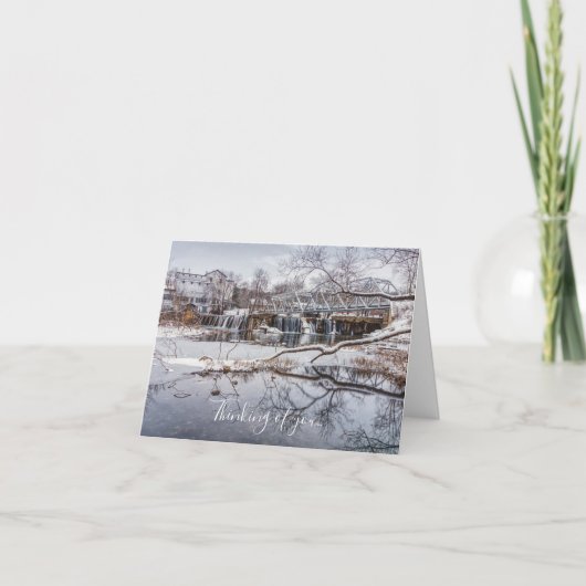 Snow At Finley Dam 考える'S Of Youカード カード (正面)