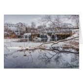 Snow At Finley Dam Greeting Card (正面横)