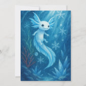 Snow Axolotl in Ice Kingdom Birthday 招待状 (裏面)