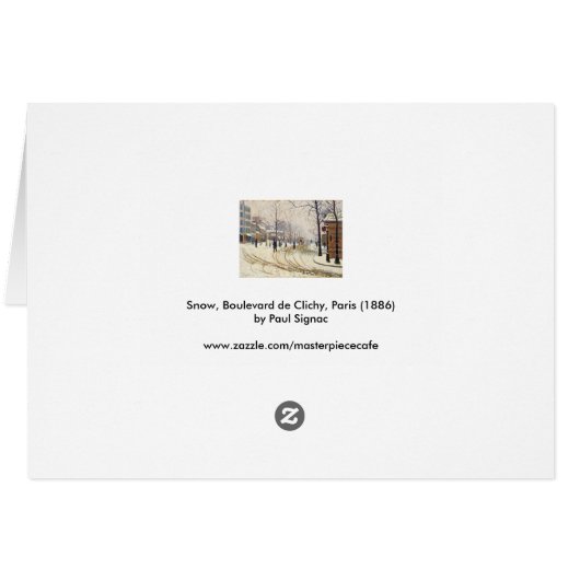 Snow, Boulevard de Clichy, Paris by Paul Signac (裏面横)