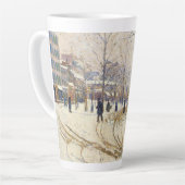 Snow, Boulevard de Clichy, Paris by Paul Signac カフェラテマグ (左アングル)