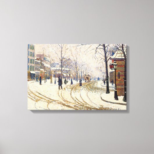 Snow, Boulevard de Clichy, Paris by Paul Signac キャンバスプリント (正面)