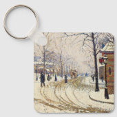 Snow, Boulevard de Clichy, Paris by Paul Signac キーホルダー (正面)