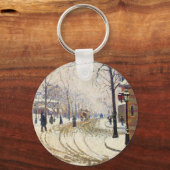 Snow, Boulevard de Clichy, Paris by Paul Signac キーホルダー (正面)