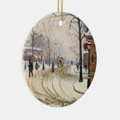 Snow, Boulevard de Clichy, Paris by Paul Signac セラミックオーナメント (右)