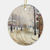 Snow, Boulevard de Clichy, Paris by Paul Signac セラミックオーナメント (左)