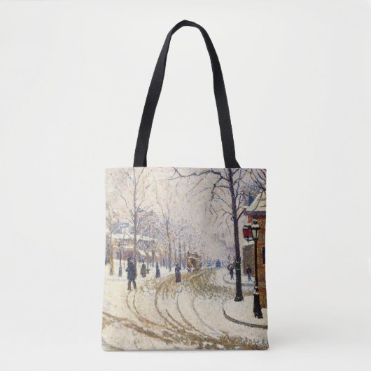 Snow, Boulevard de Clichy, Paris by Paul Signac トートバッグ (正面)