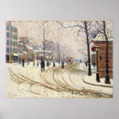 Snow, Boulevard de Clichy, Paris by Paul Signac ポスター (正面)