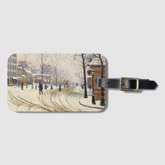 Snow, Boulevard de Clichy, Paris by Paul Signac ラゲッジタグ (正面横)