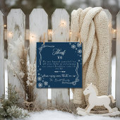 Snow Bow blue baby Labor & Delivery NICU Hospital サンキューカード