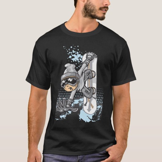 Snow boy flying tシャツ (正面)