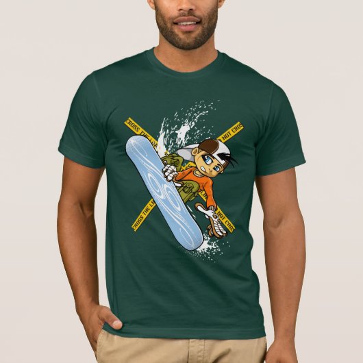 Snow boy jumping tシャツ (正面)