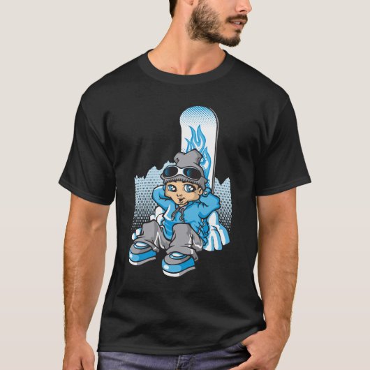 Snow boy resting tシャツ (正面)