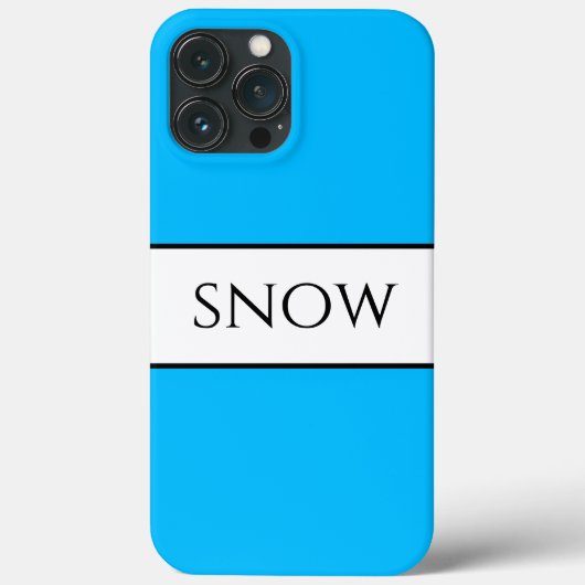 SNOW Bright かわいらし Sky Blue White Winterストライプ Case-Mate iPhoneケース (裏面)