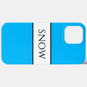 SNOW Bright かわいらし Sky Blue White Winterストライプ Case-Mate iPhoneケース (裏面 (横))