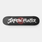 Snow Brush Art - Japow Hunter - ブラック スケートボード (横)