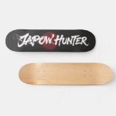 Snow Brush Art - Japow Hunter - ブラック スケートボード (横)