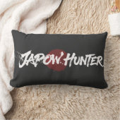 Snow Brush Art - Japow Hunter - ブラック ランバークッション (ブランケット)