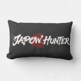 Snow Brush Art - Japow Hunter - ブラック ランバークッション