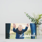 Snow Bubbles Happy Hanukkahフォトカード シーズンカード (スタンド正面)