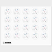 Snow Bunnies Easter Photo Frame ラウンドシール (シート)