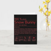 Snow Bunny Definition Funny Trendy Winter Skiing C カード (黄色い花)
