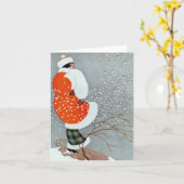 Snow Buntings - Will Hammell カード (黄色い花)