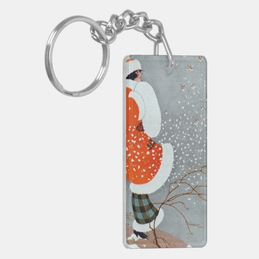 Snow Buntings - Will Hammell  キーホルダー (正面左)