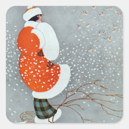 Snow Buntings - Will Hammell  スクエアシール