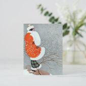 Snow Buntings - Will Hammell  ポストカード (スタンド正面)