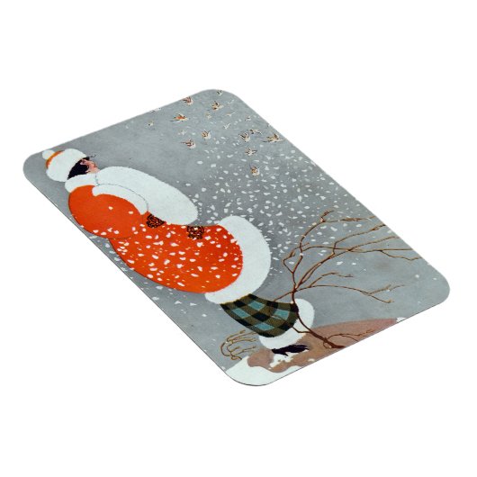 Snow Buntings - Will Hammell  マグネット (右側)