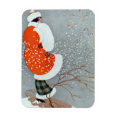 Snow Buntings - Will Hammell マグネット (縦)